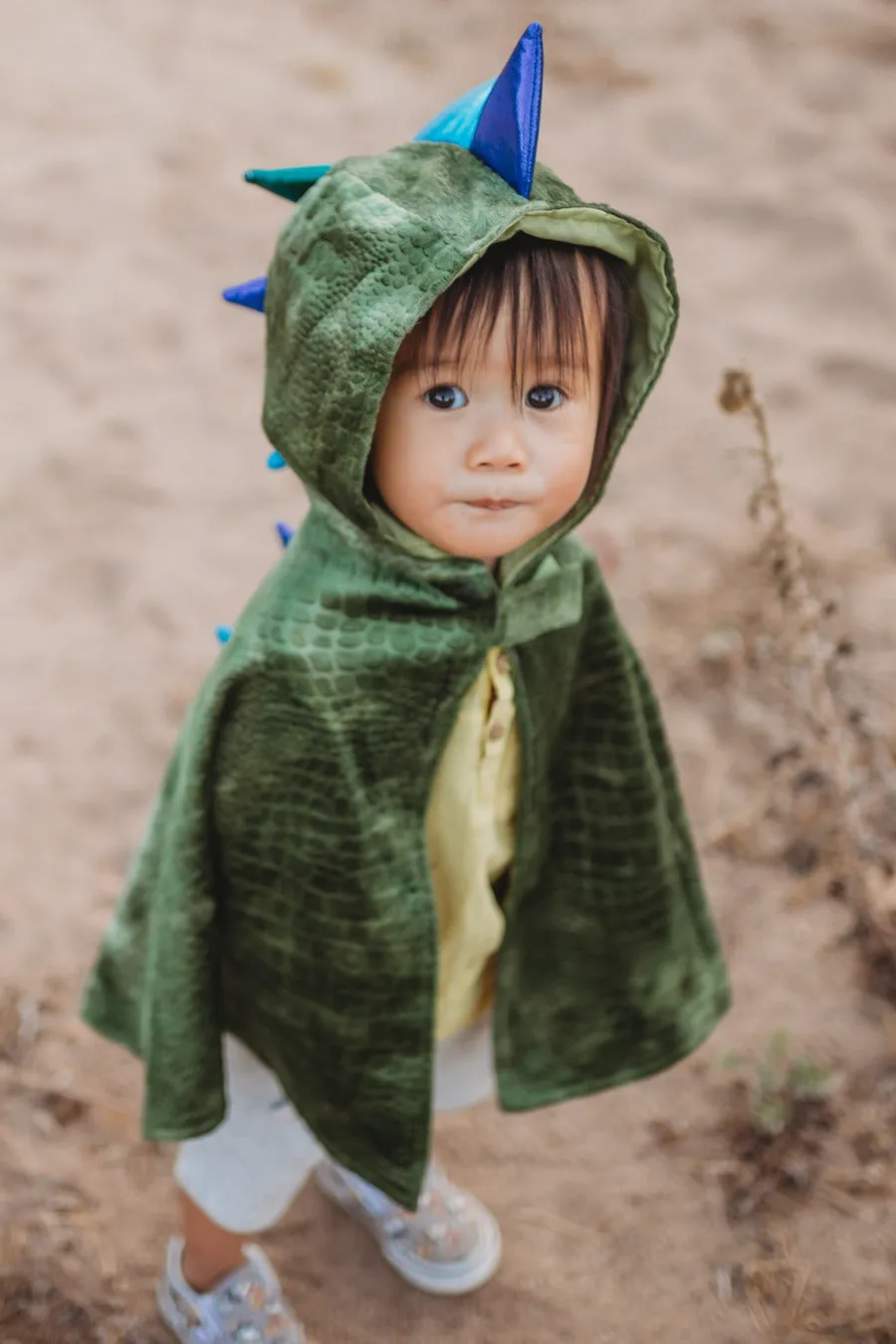 Dragon Baby Cape, Green/Blue