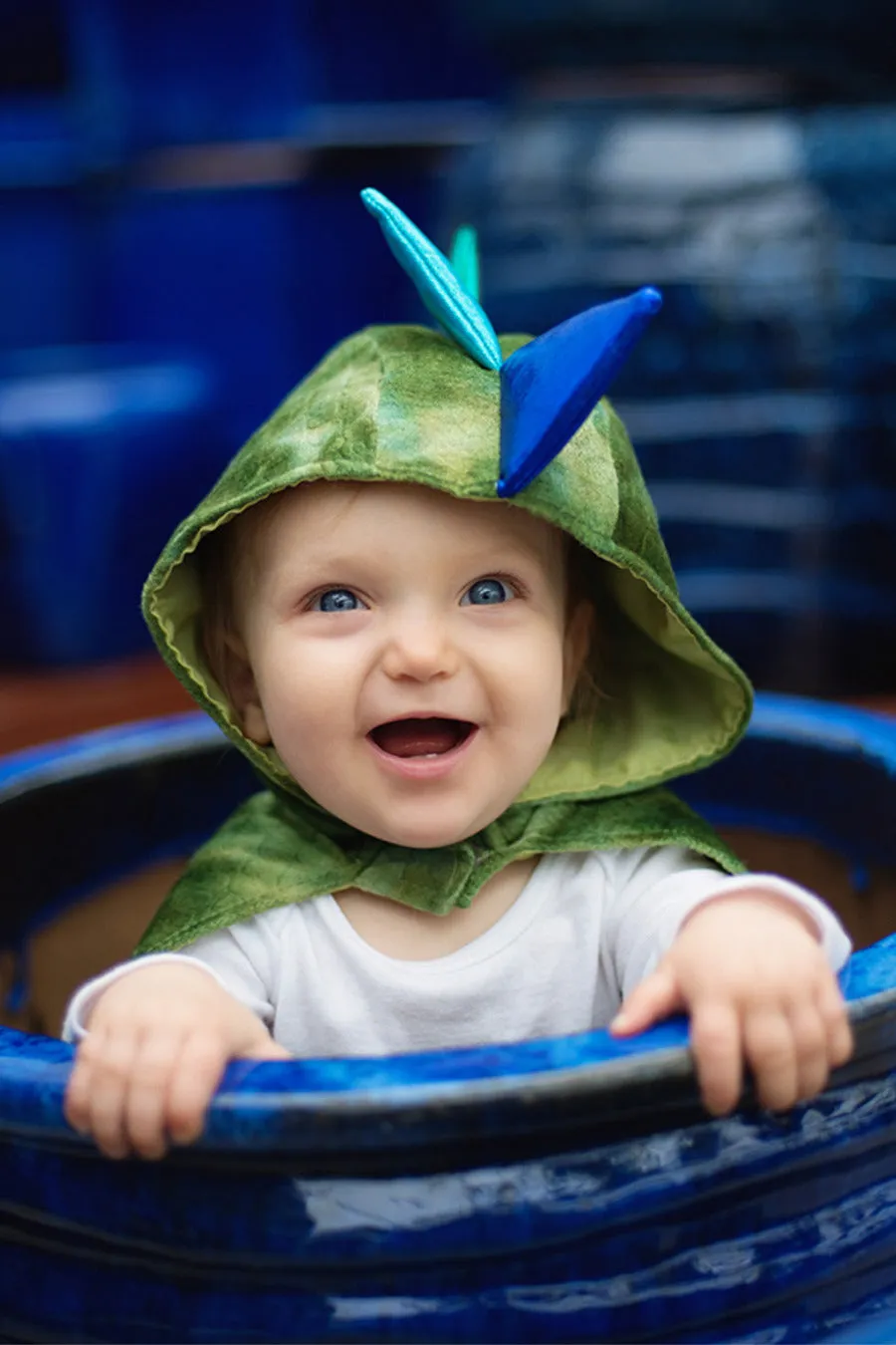Dragon Baby Cape, Green/Blue