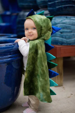 Dragon Baby Cape, Green/Blue