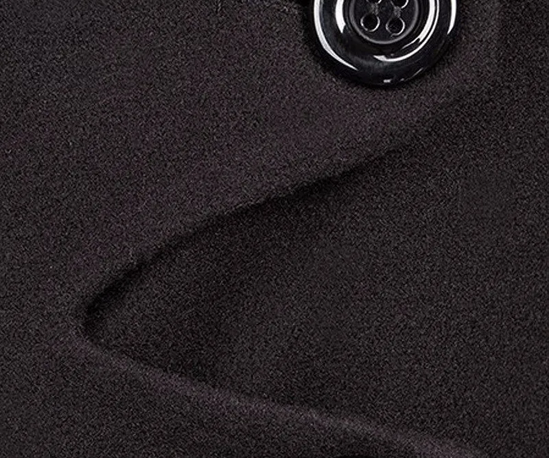 Elegant Asymmetric Stand Collar Single-Breasted Coat