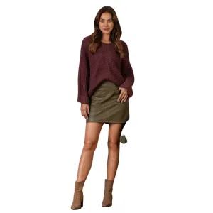 Faux Leather Mini Skirt