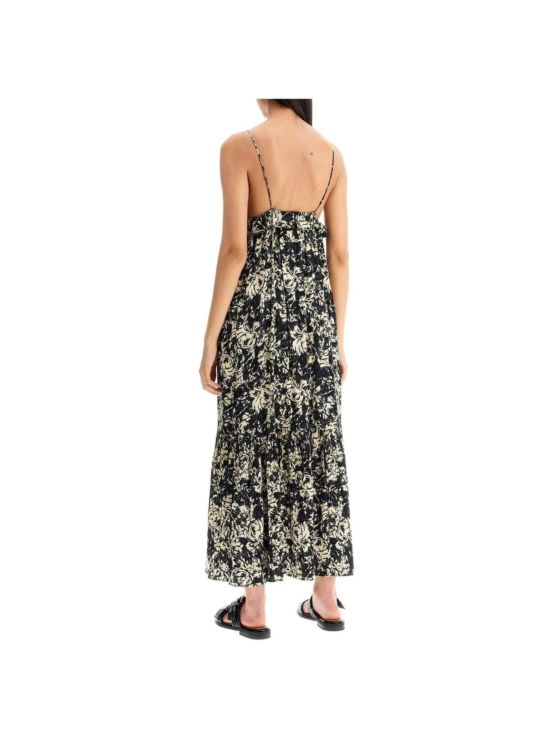 Floral Printed Satin Slip Dress