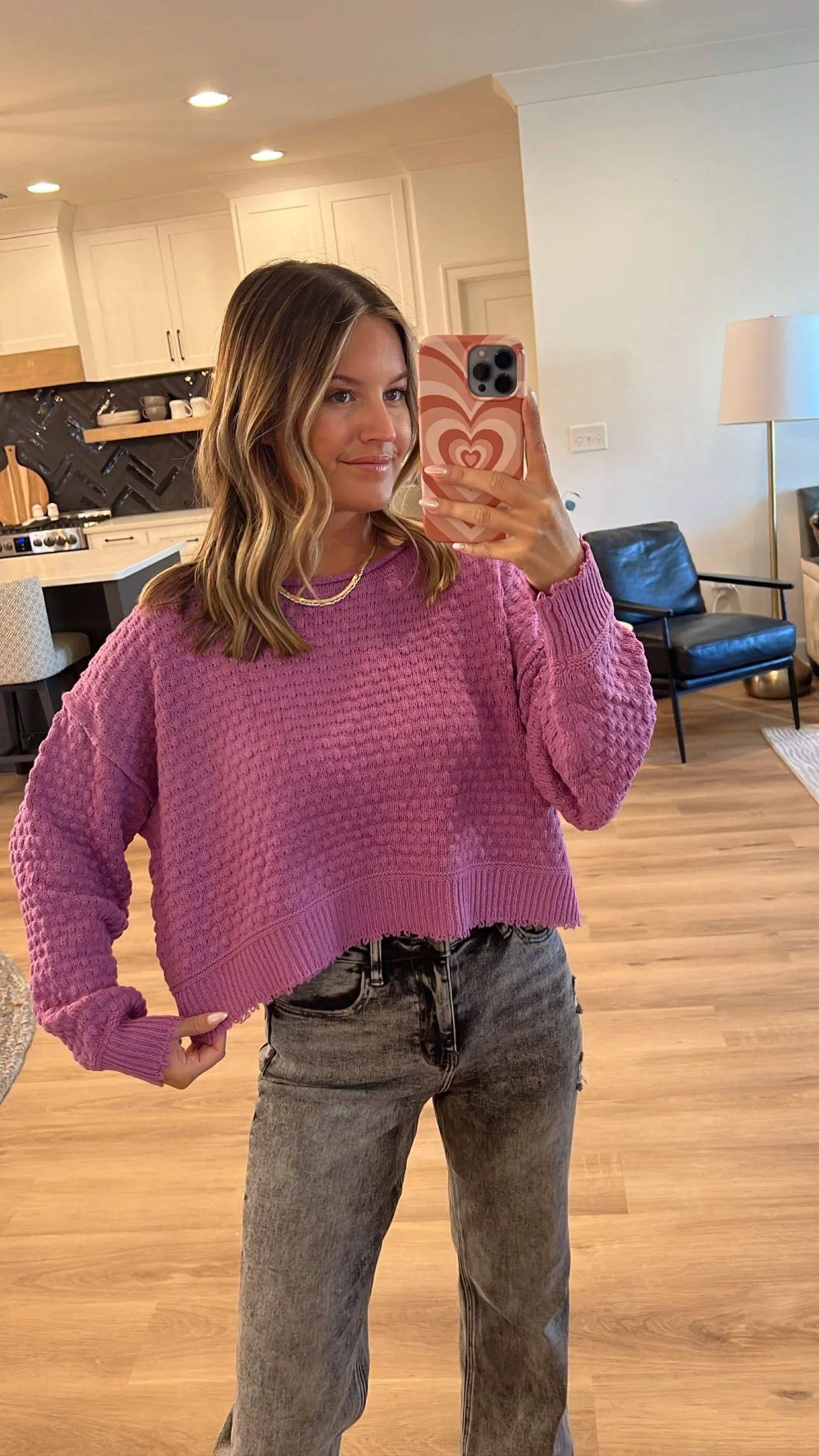 Fresh Air Lightweight Sweater, Vintage Plum