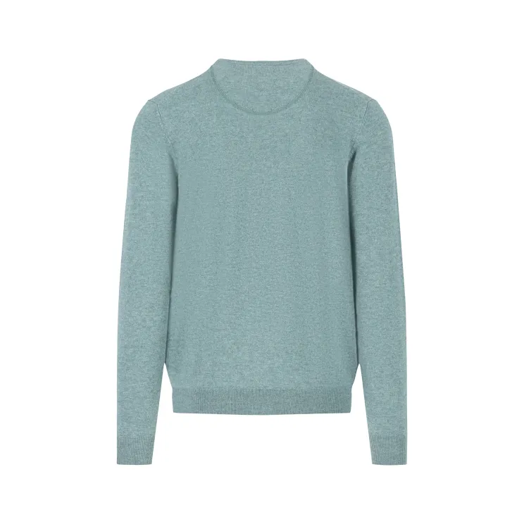 Fynch-Hatton Crew Neck Lambswool Jumper Sage Green 1310300