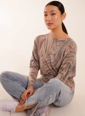 Geometric Swirl Print Jumper