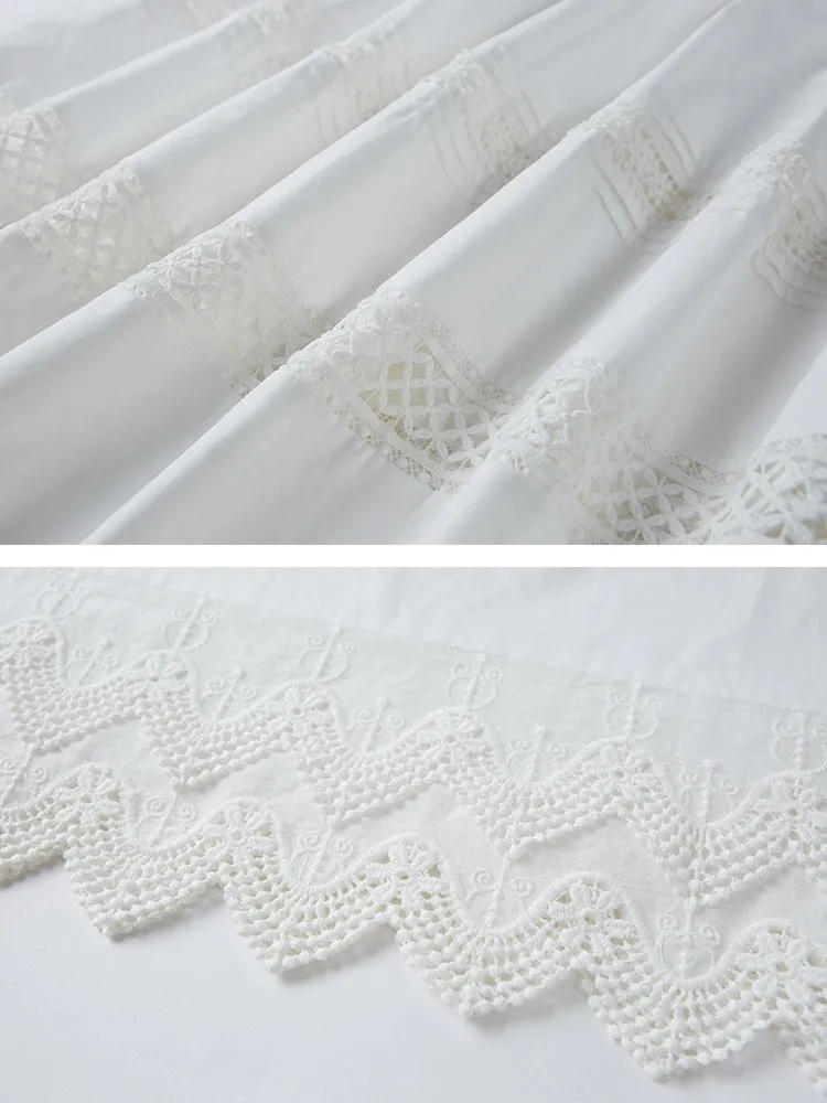 Girly Lace Splicing Long Skirt