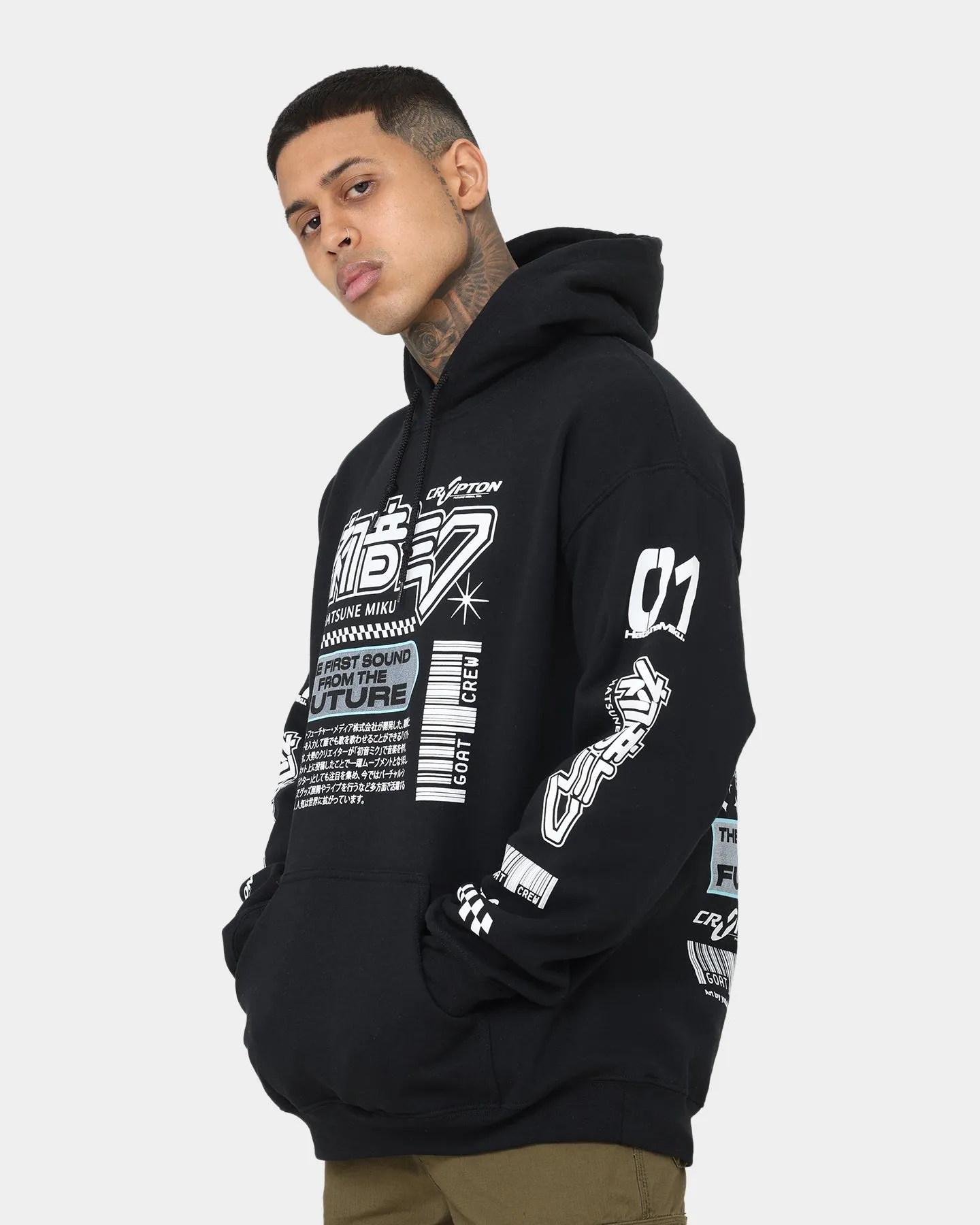 Goat Crew X Hatsune Miku Future Sound Hoodie Black