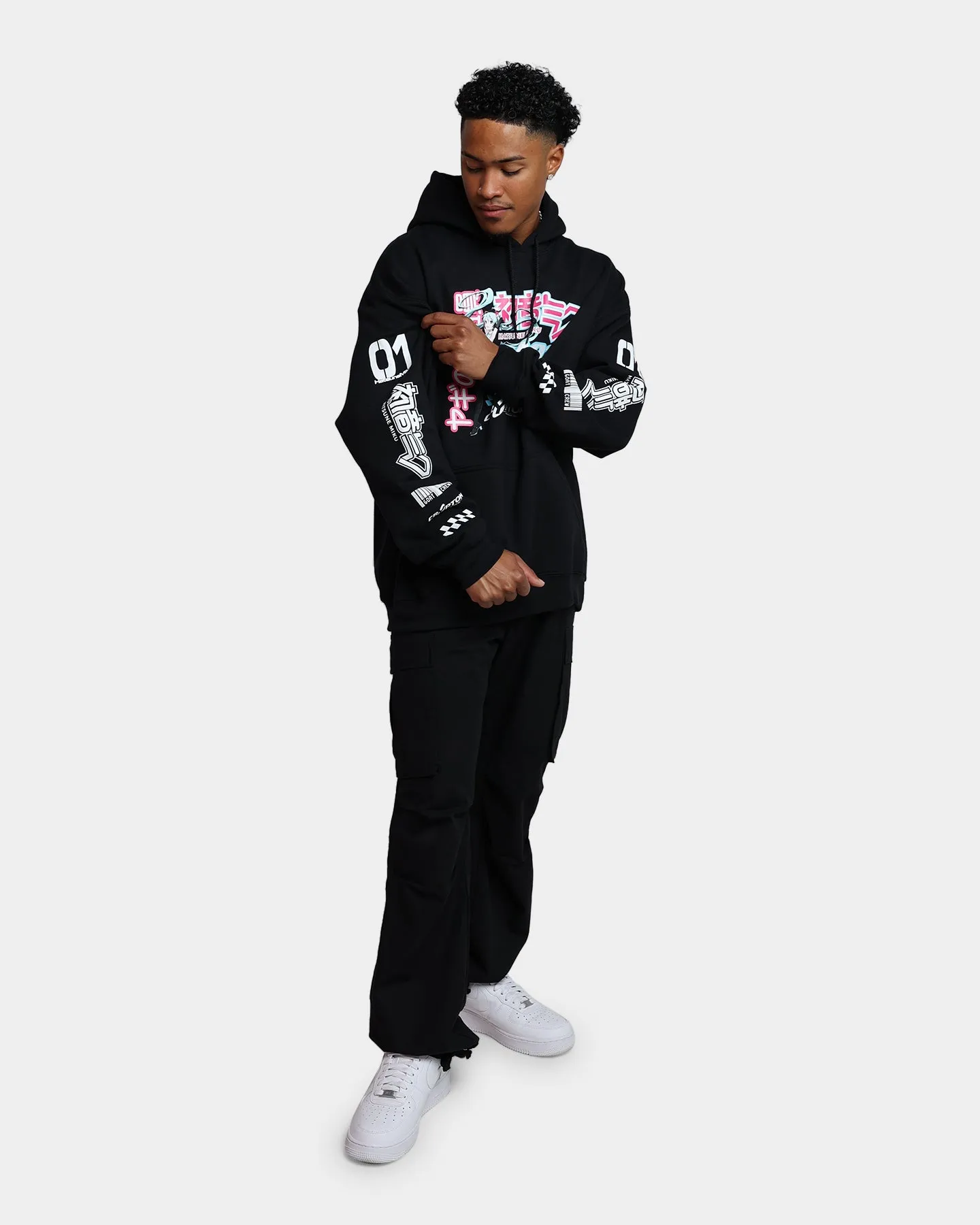 Goat Crew X Hatsune Miku Magazine Hoodie Black