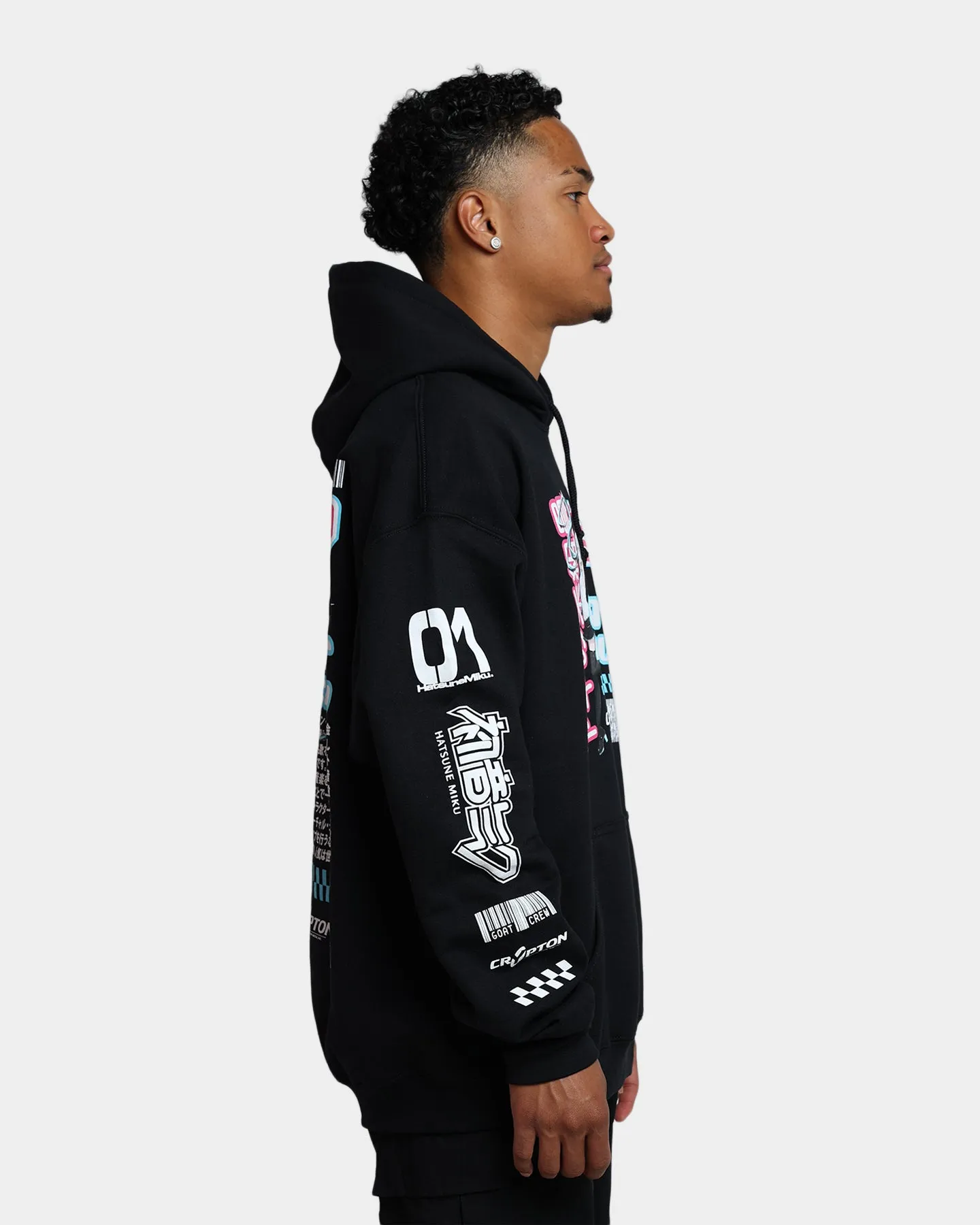 Goat Crew X Hatsune Miku Magazine Hoodie Black