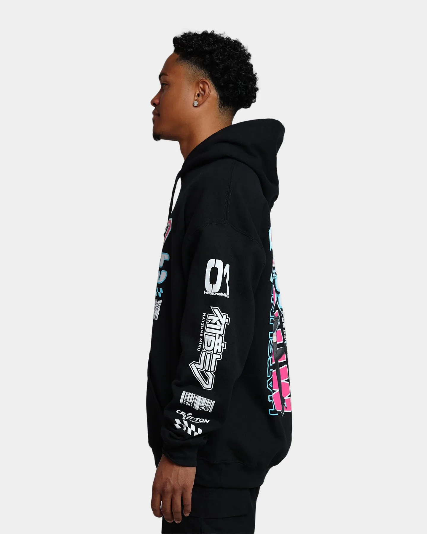Goat Crew X Hatsune Miku Magazine Hoodie Black