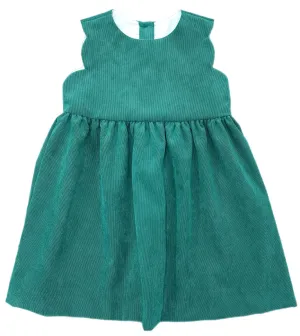 Green Cord Savannah Scalloped Jumper