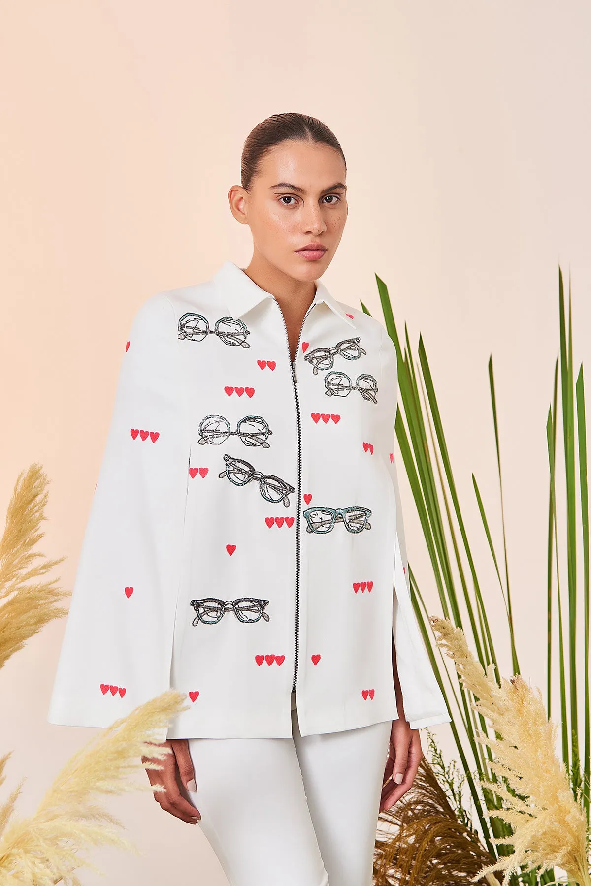 Holiday Sunglasses Cape With Narrow Pant