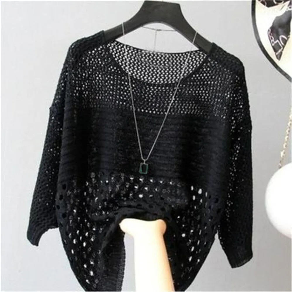 Hollow Out Pull Knitted Jumper Pullovers