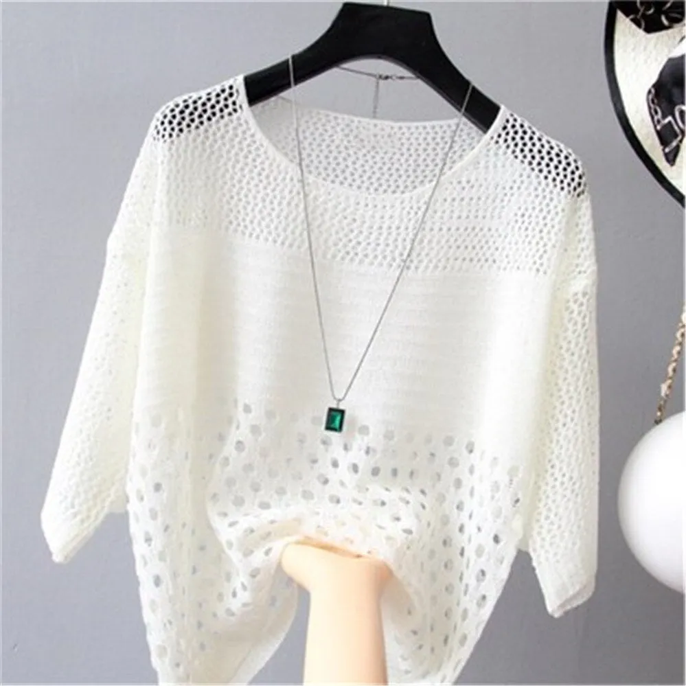 Hollow Out Pull Knitted Jumper Pullovers