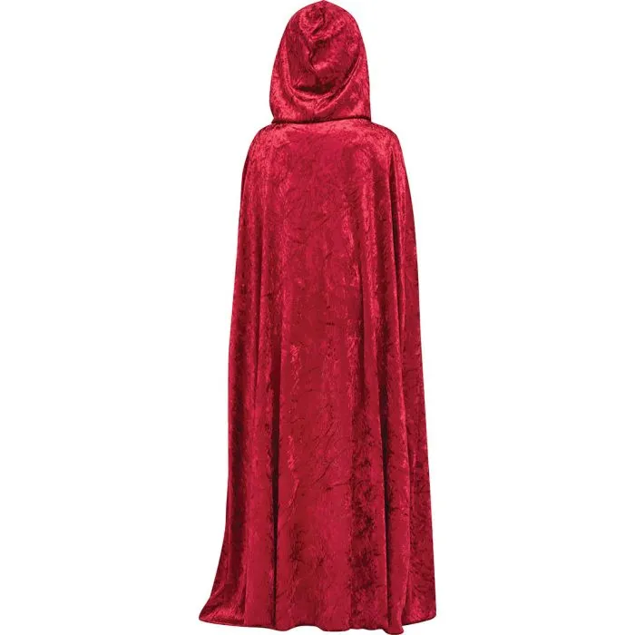 Hooded Velour Cape Red - Child