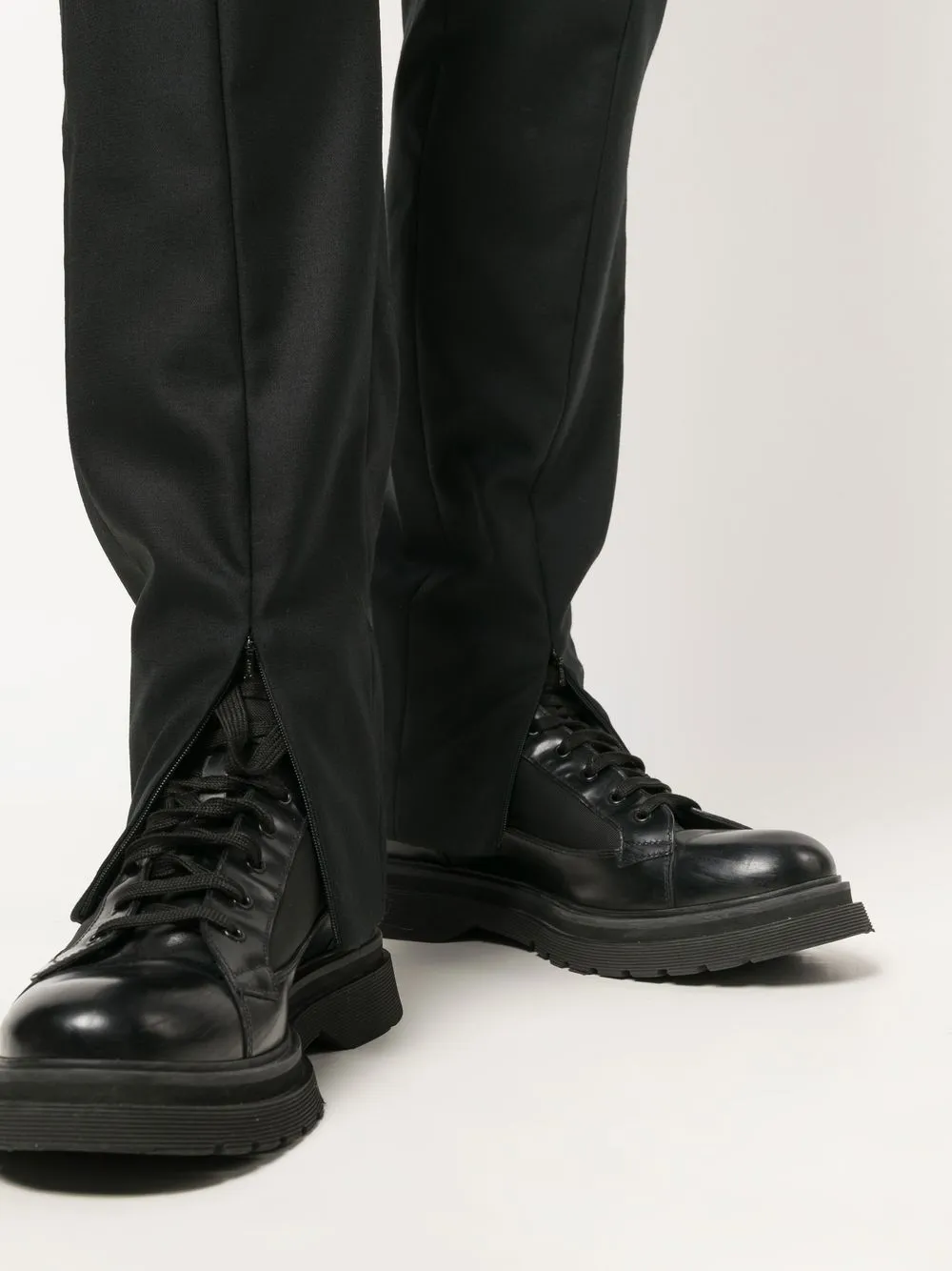 Hook-Embellished Straight Chinos