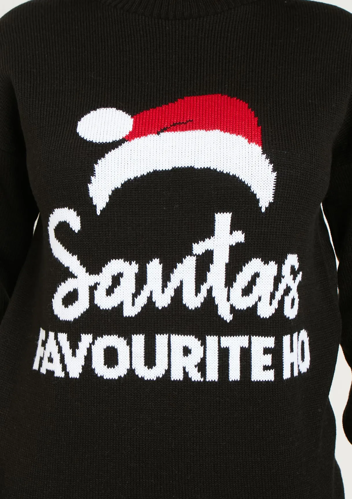 Jenna Black Knitted 'Santas Favourite Ho' Oversized Jumper
