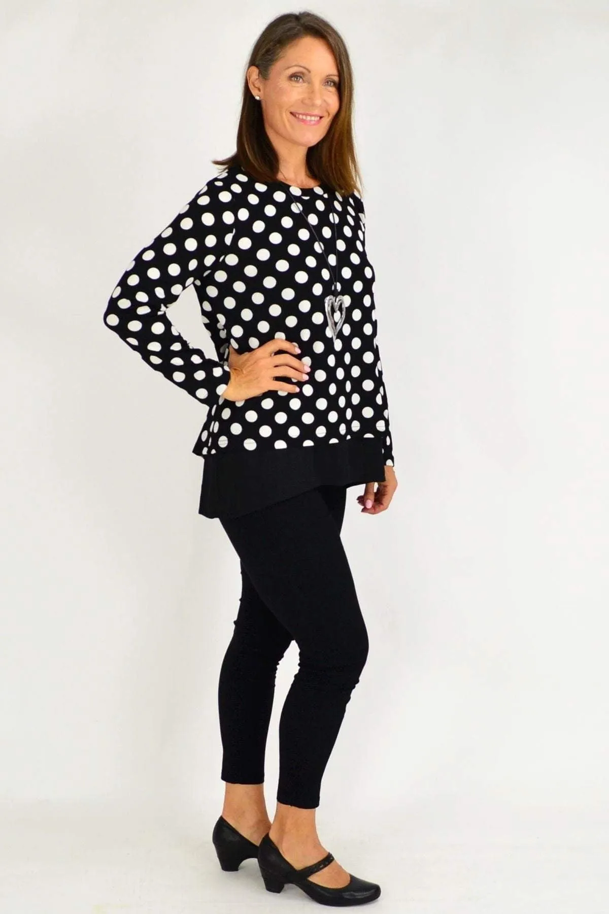 Jillian Spot Tunic Top