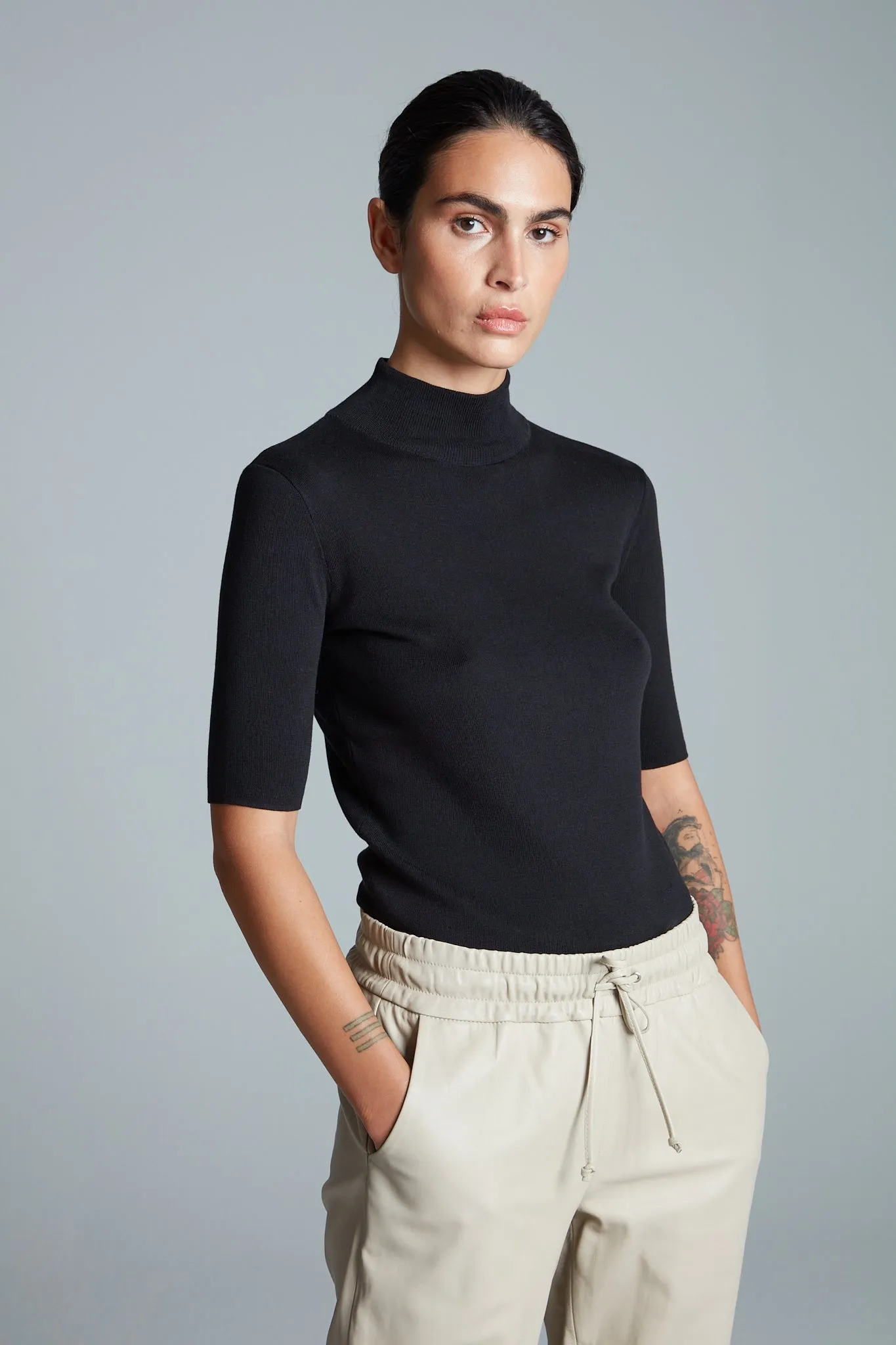 Jumper | Cotton | Torak | Deep Black