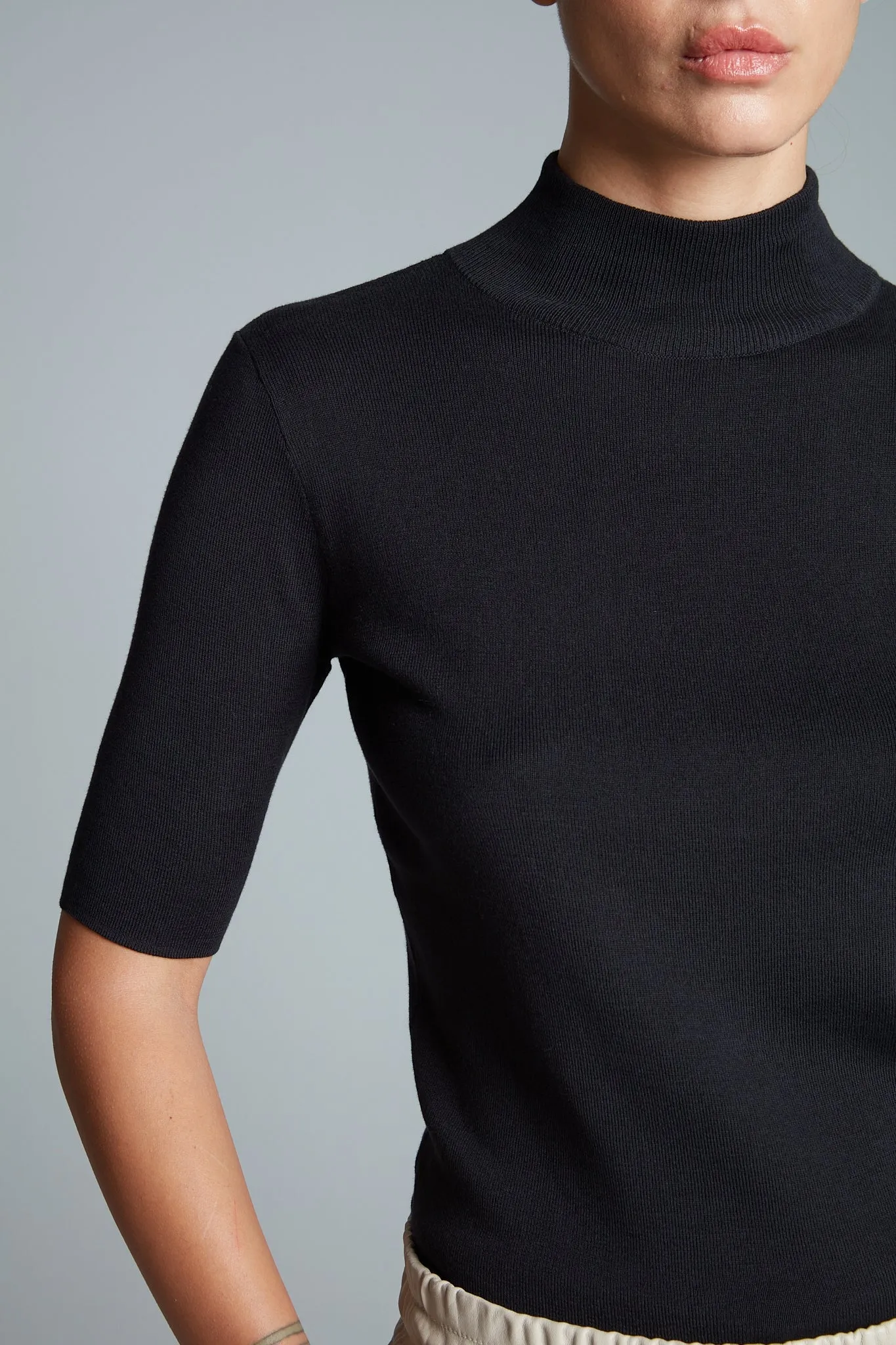 Jumper | Cotton | Torak | Deep Black