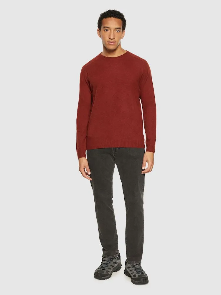 KCA 80624 O-neck wool knit jumper 1478 fired brick men