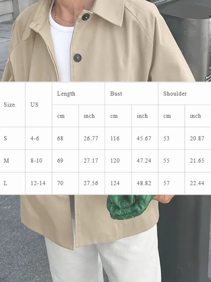 Khaki Lapel Trench Coat