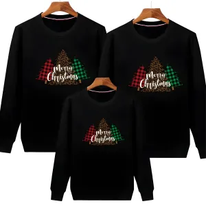 Kids Plain Christmas Tree Matching Christmas Jumper
