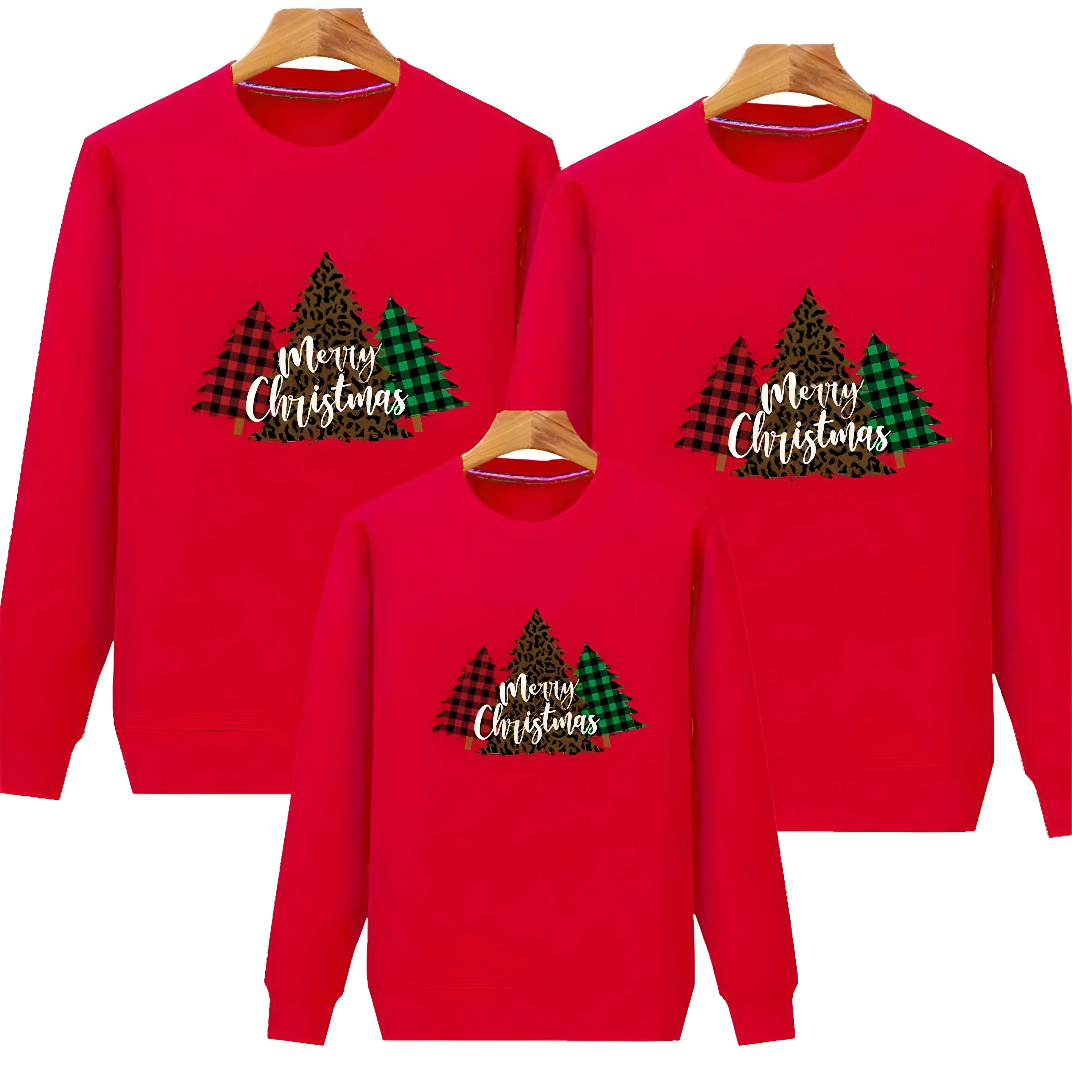 Kids Plain Christmas Tree Matching Christmas Jumper