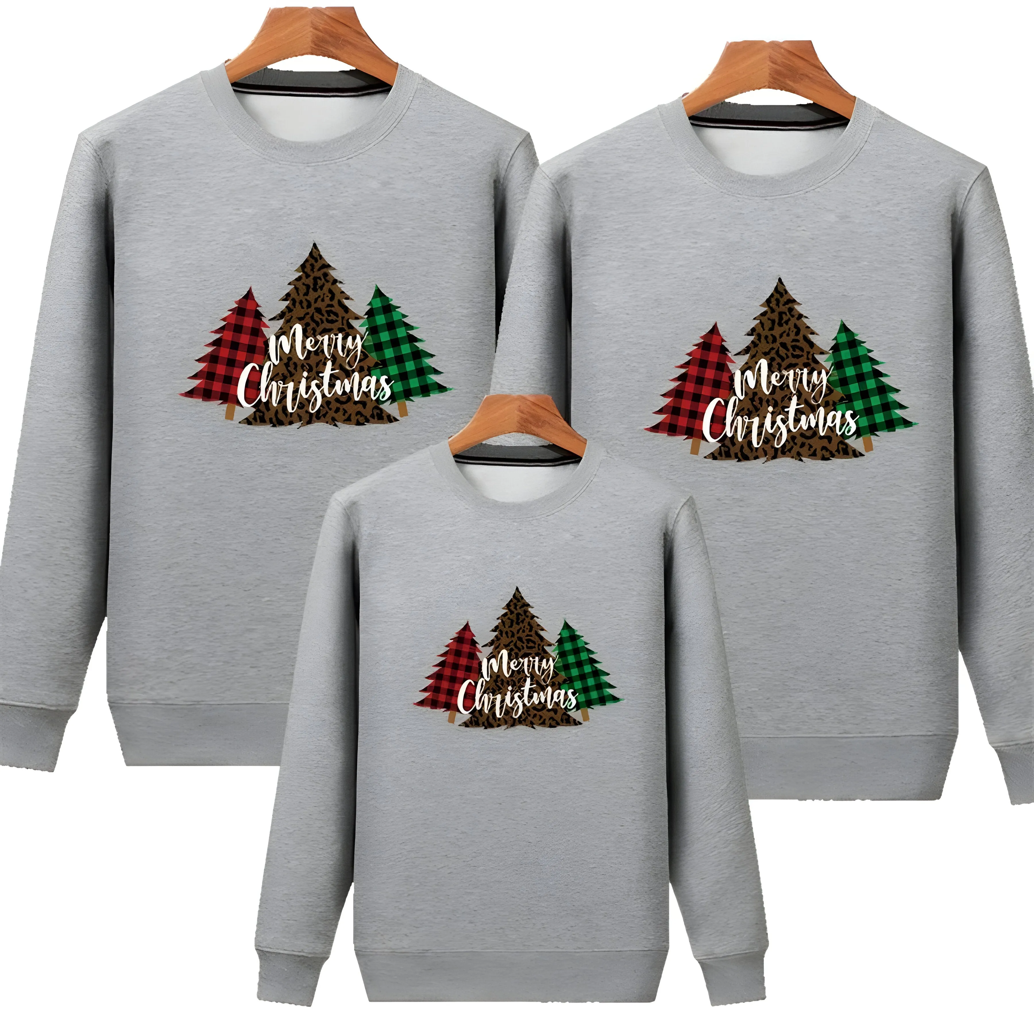 Kids Plain Christmas Tree Matching Christmas Jumper