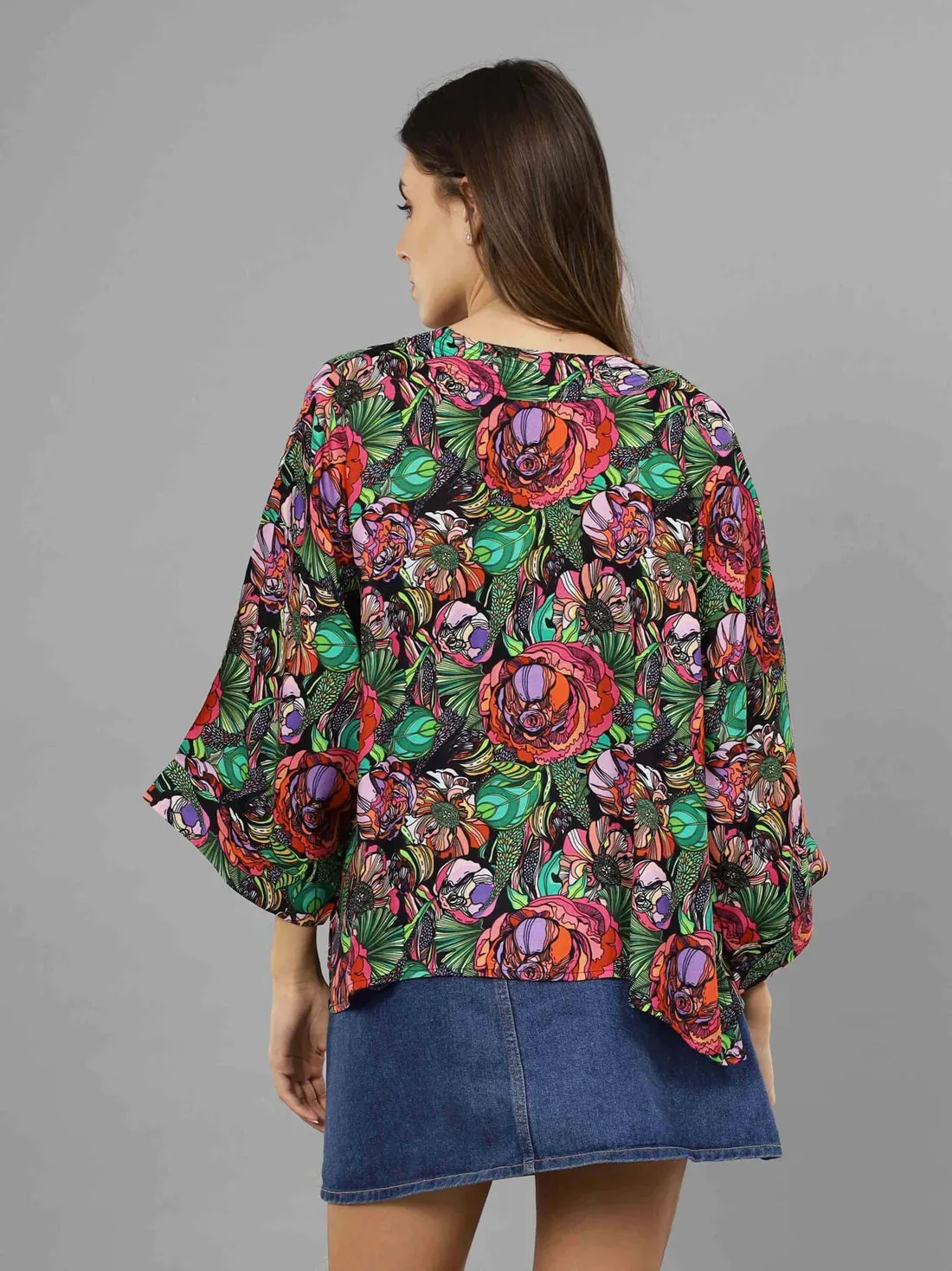Kimono Short: Bright Jungle