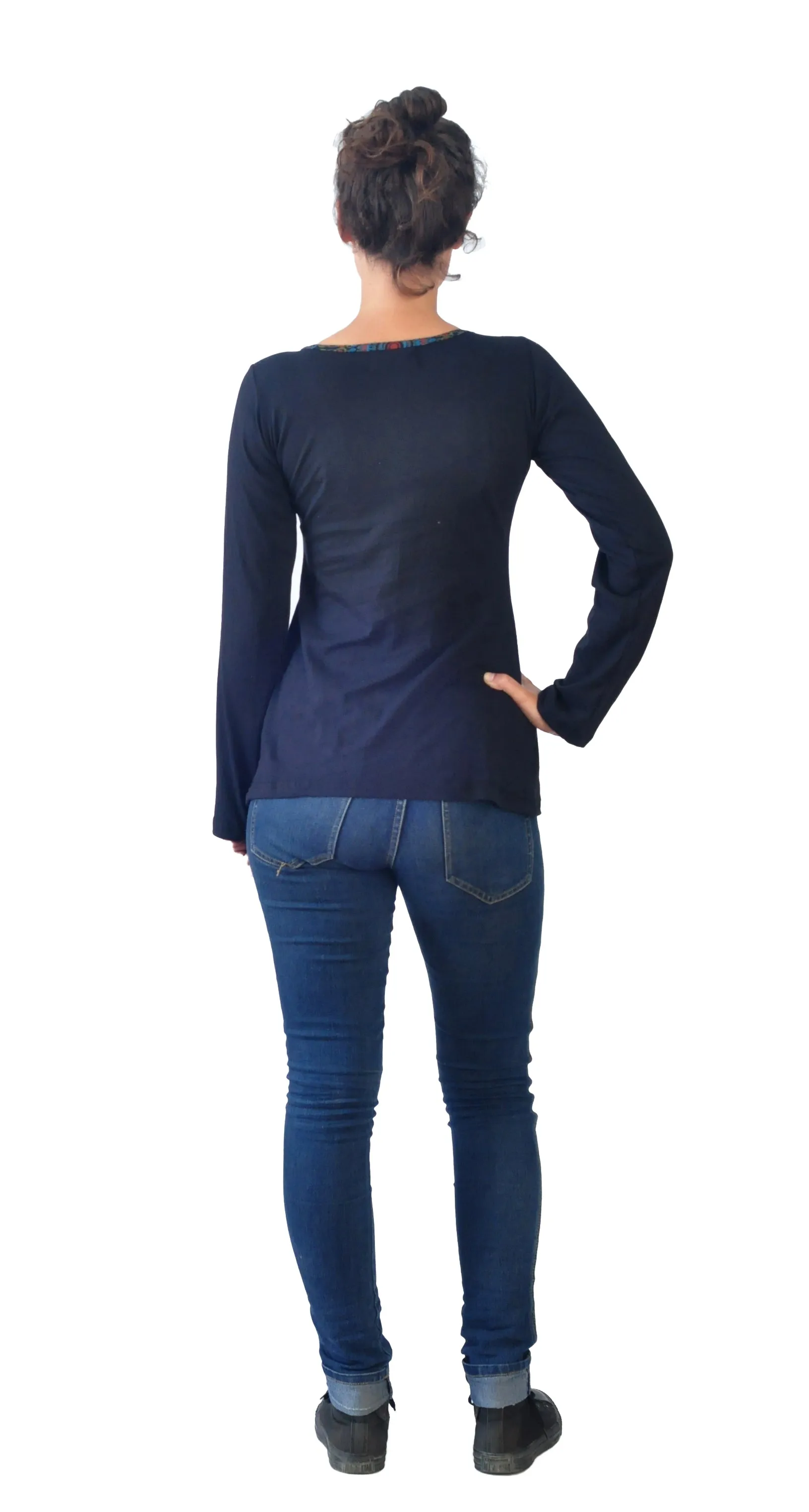 ladies-black-long-sleeve-tops-with-flower-patches-and-embroidery