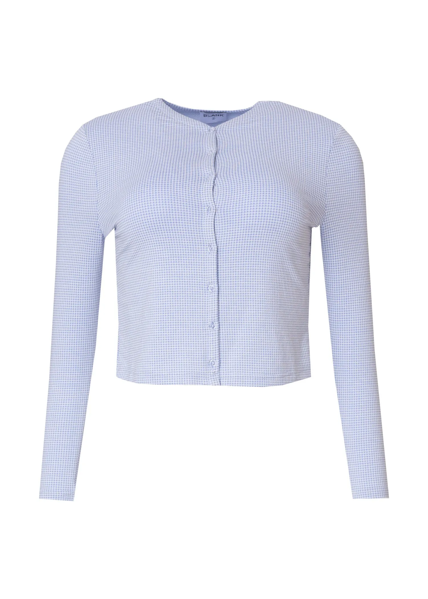 Light Blue Checkered Cardi