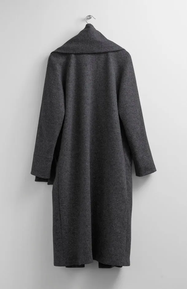 LONG WOOL BLACK COAT