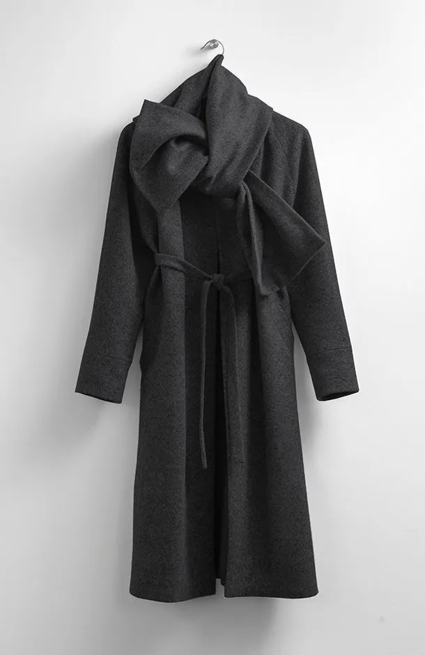 LONG WOOL BLACK COAT