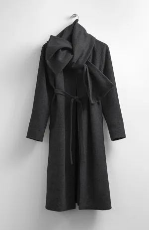 LONG WOOL BLACK COAT