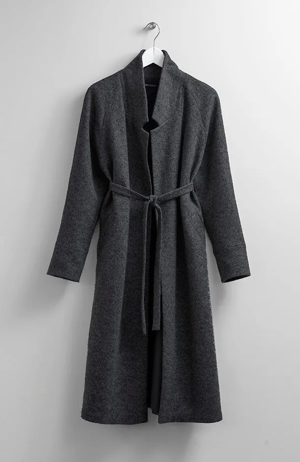 LONG WOOL BLACK COAT