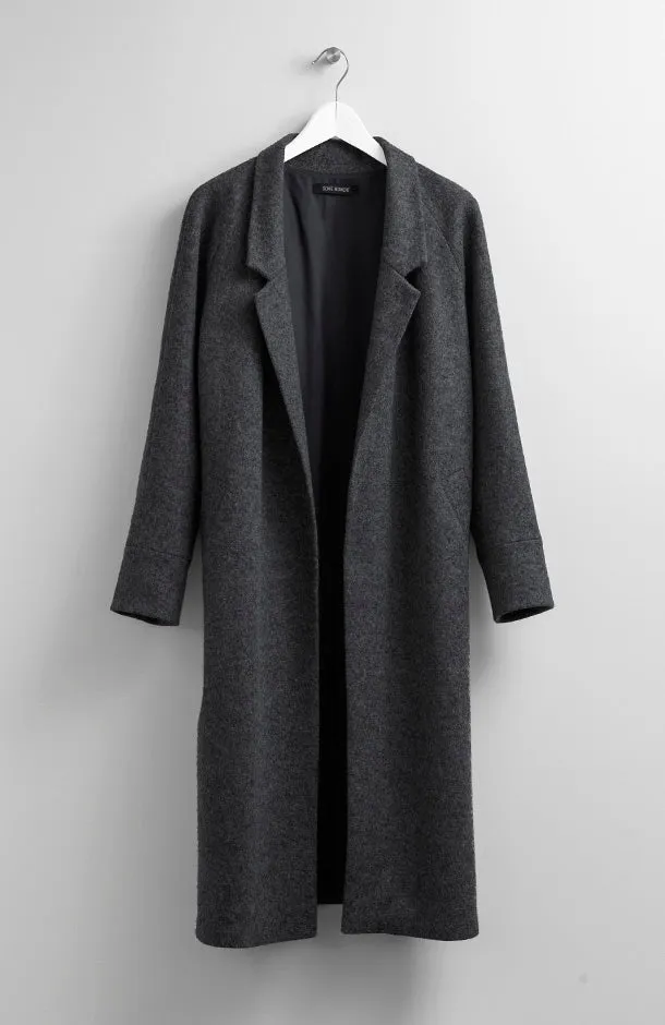 LONG WOOL BLACK COAT