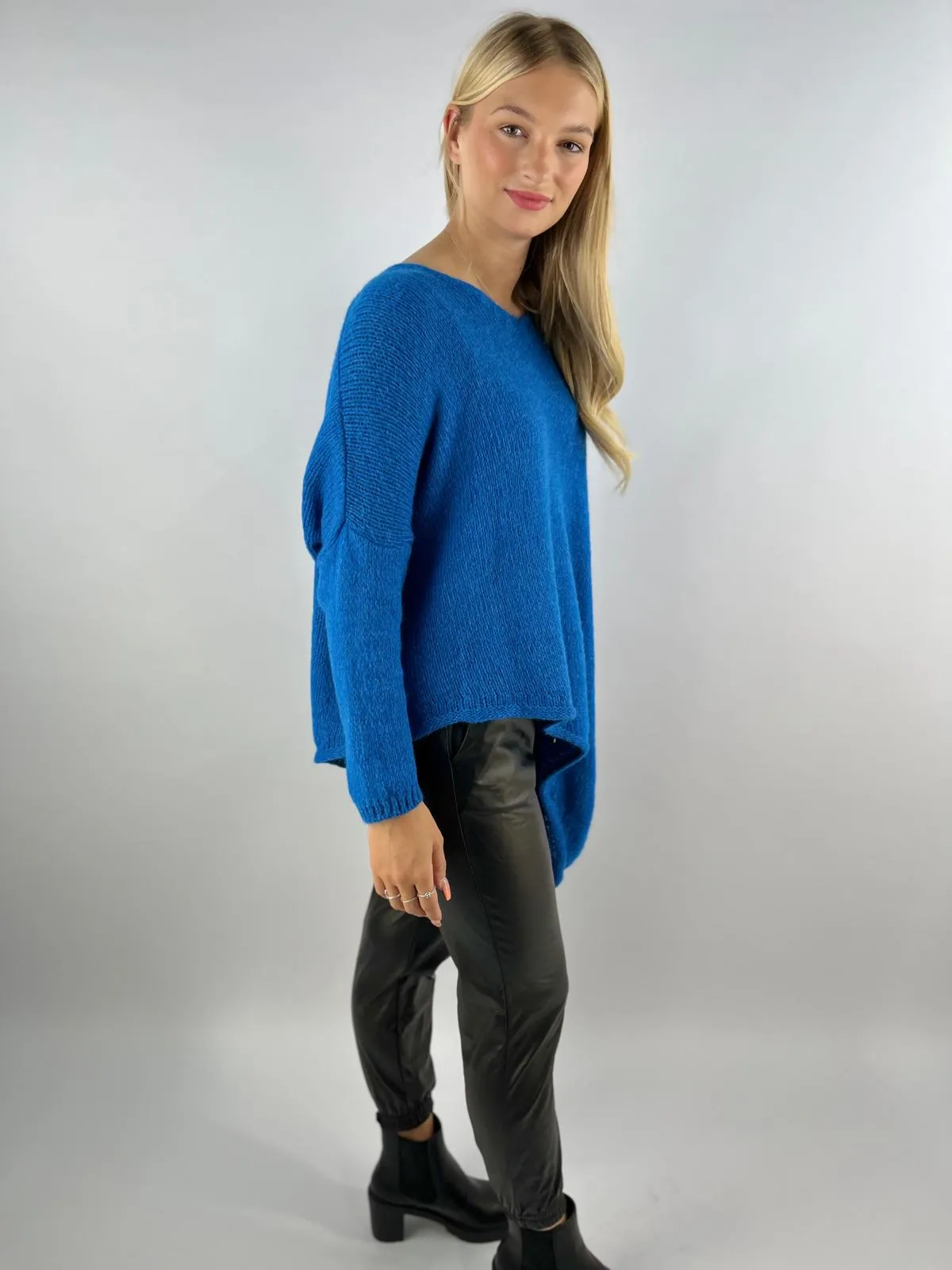 Made in Italy Wool Slant Knit Lagenlook