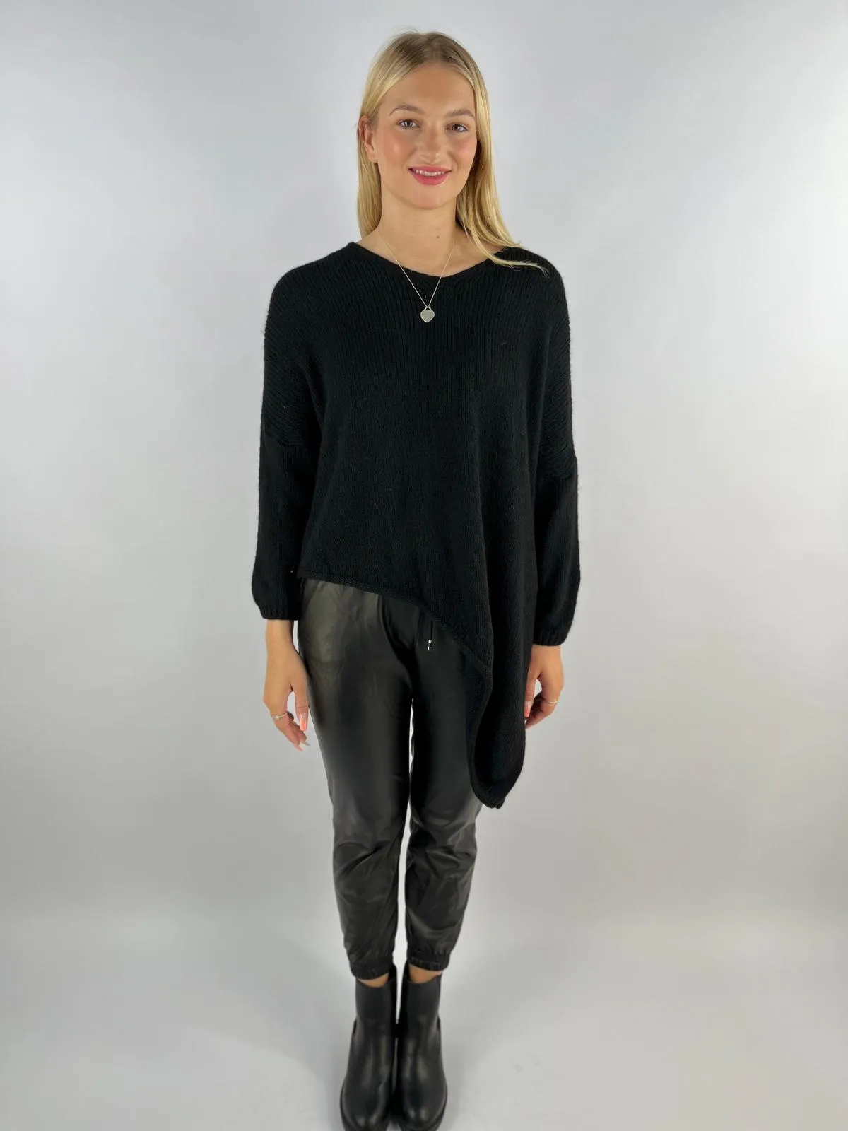 Made in Italy Wool Slant Knit Lagenlook