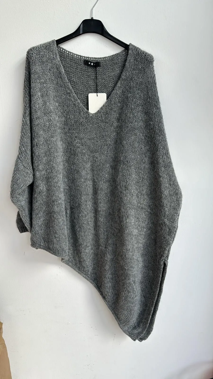 Made in Italy Wool Slant Knit Lagenlook