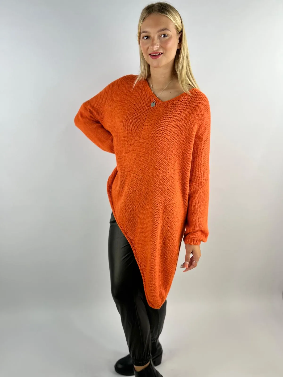 Made in Italy Wool Slant Knit Lagenlook