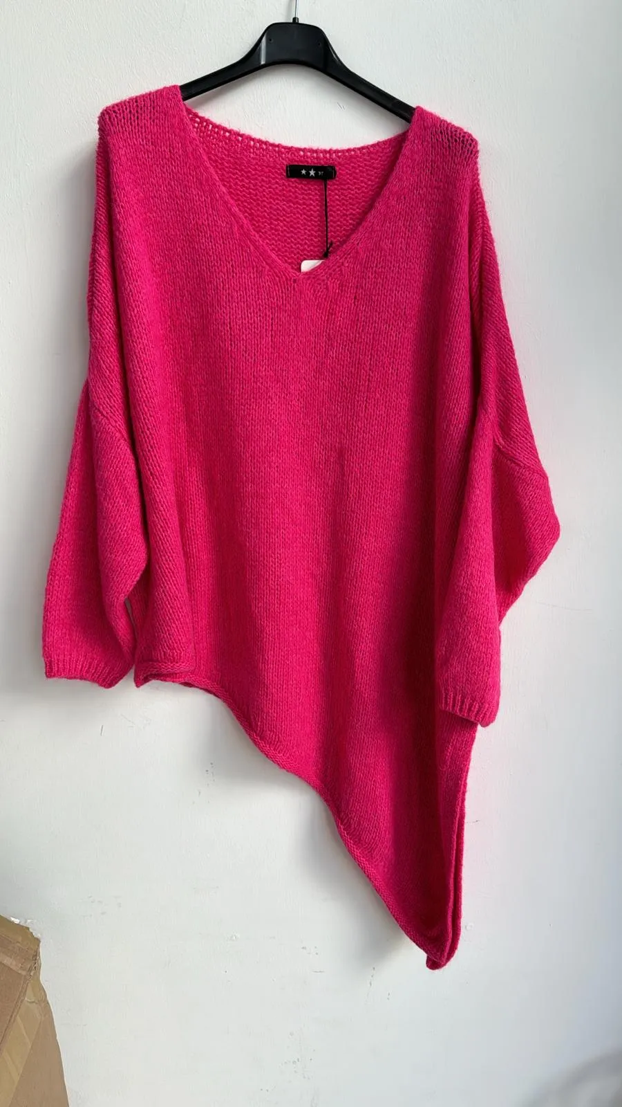 Made in Italy Wool Slant Knit Lagenlook