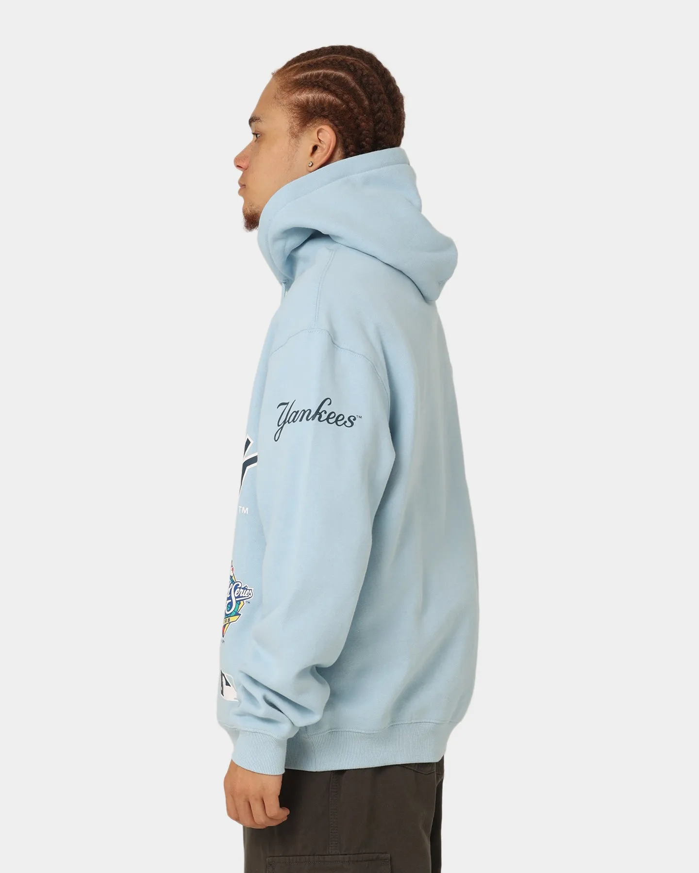 Majestic Athletic New York Yankees World Series Champ Graphic Hoodie Glacial Blue
