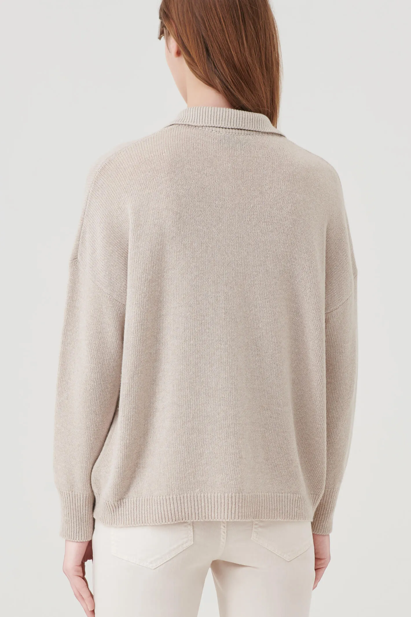 Marella Pret 2333664037200 Beige Split Neck Jumper