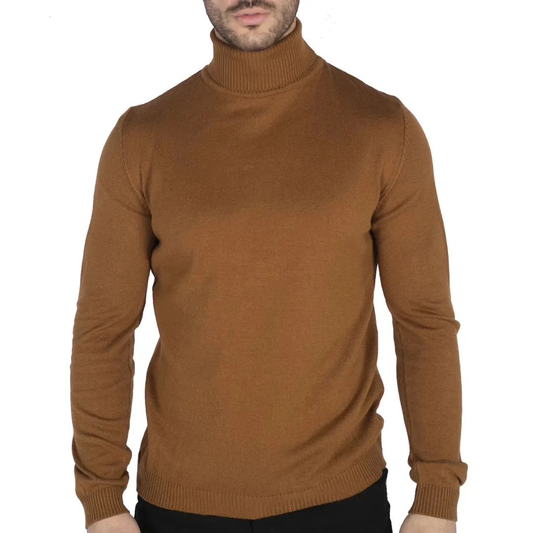 Men's Polar Neck Jumper Roll Neck High Turtle Neck Light Weight