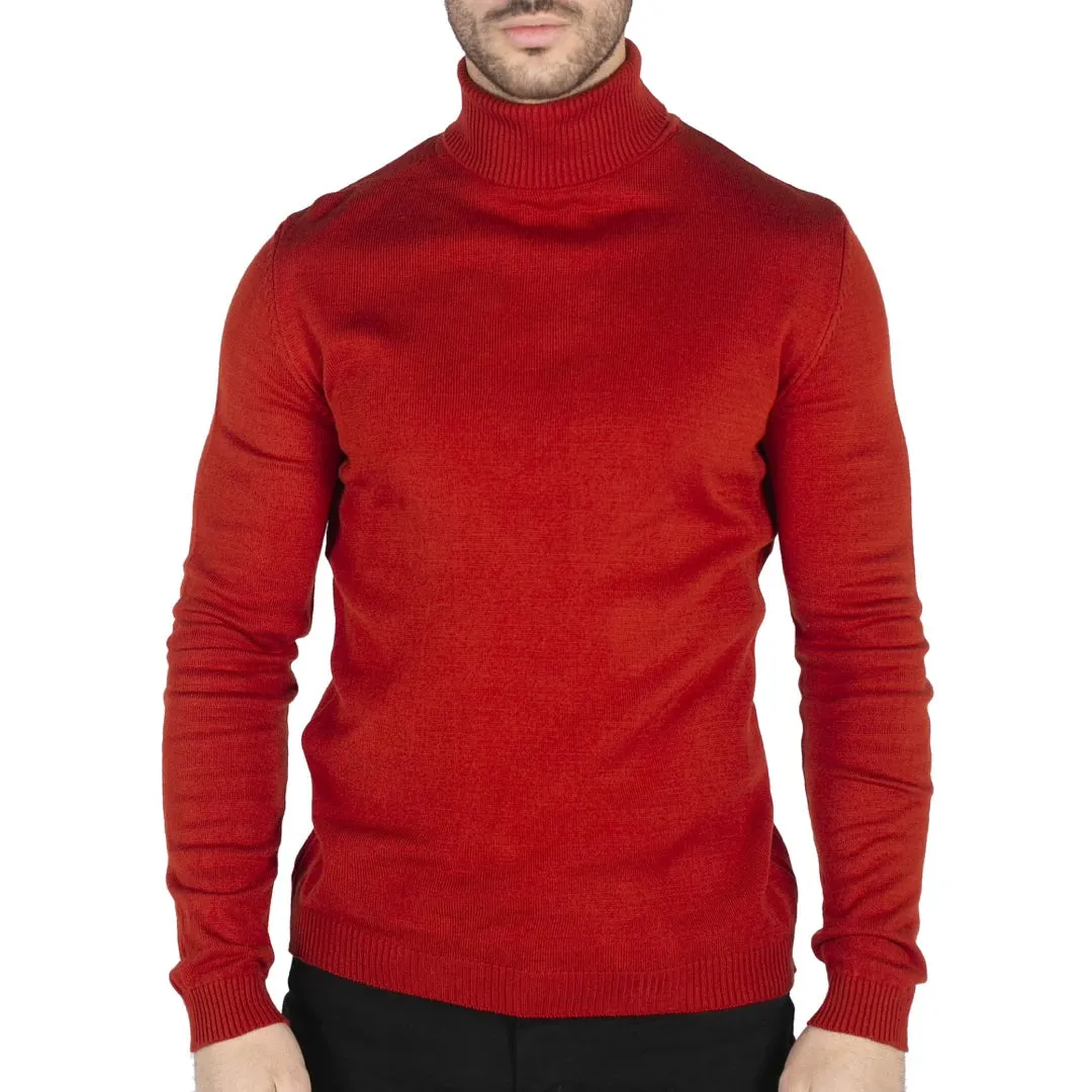 Men's Polar Neck Jumper Roll Neck High Turtle Neck Light Weight