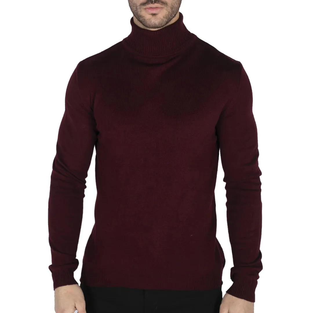 Men's Polar Neck Jumper Roll Neck High Turtle Neck Light Weight