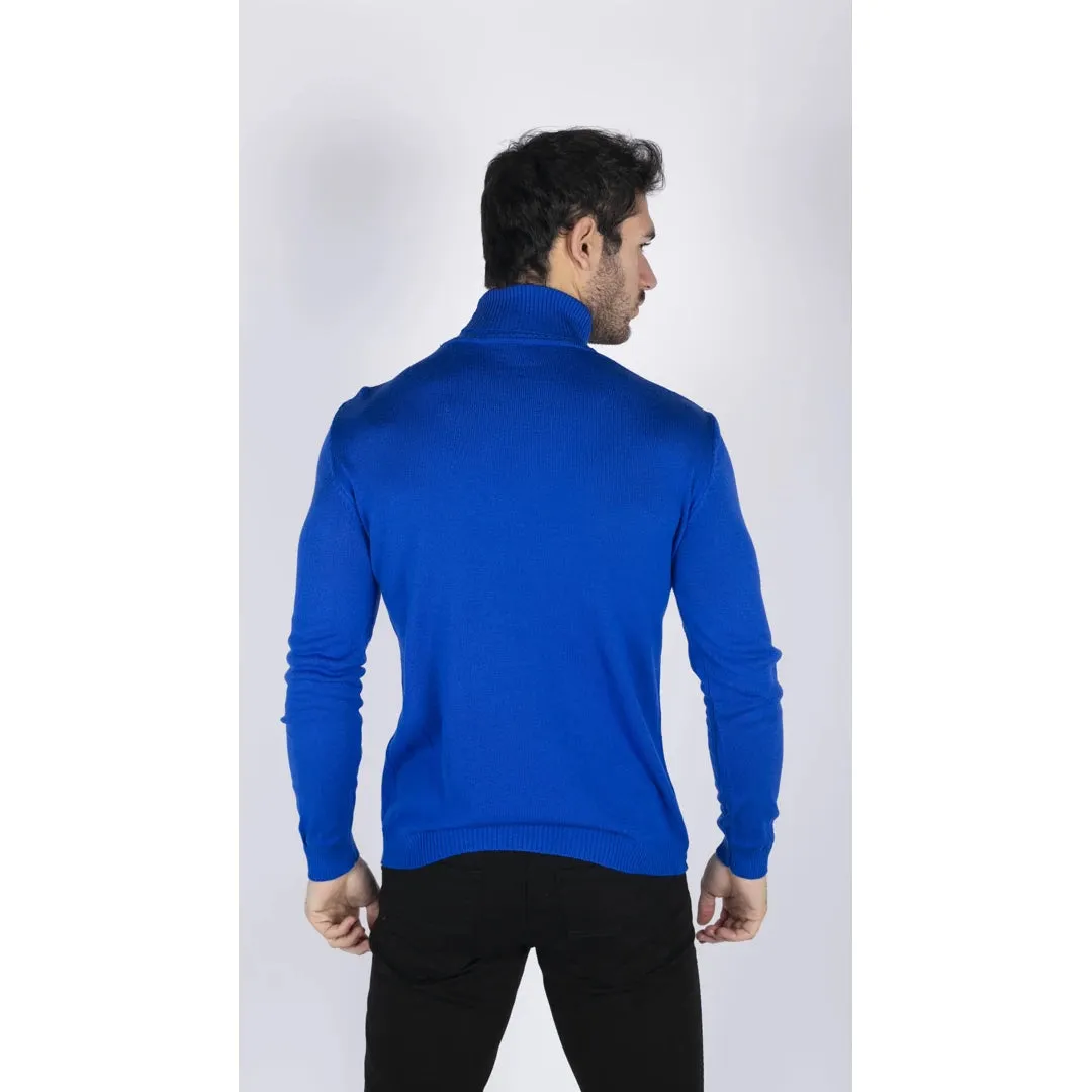 Men's Polar Neck Jumper Roll Neck High Turtle Neck Light Weight