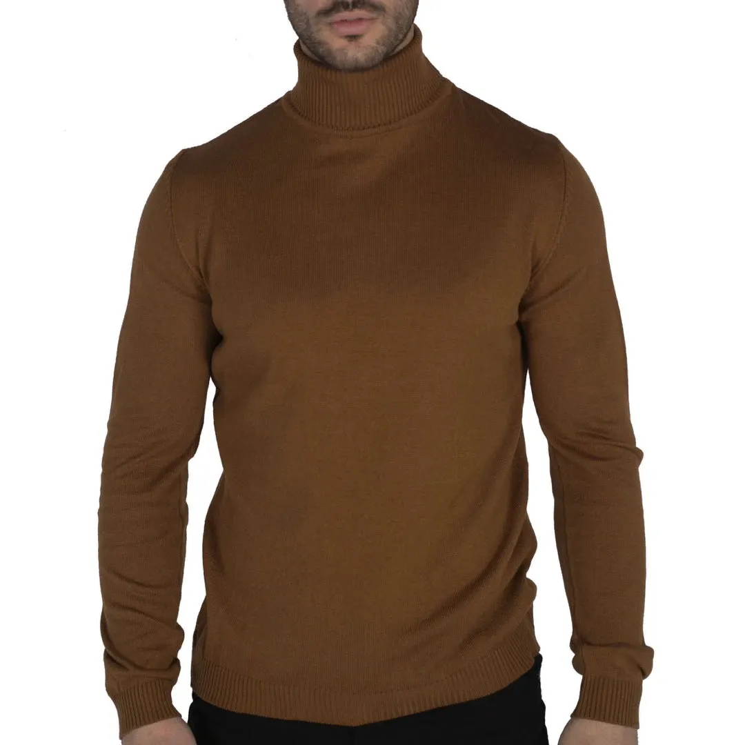 Men's Polar Neck Jumper Roll Neck High Turtle Neck Light Weight