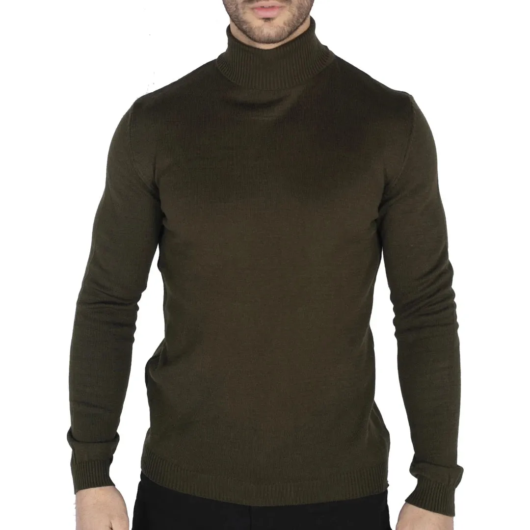 Men's Polar Neck Jumper Roll Neck High Turtle Neck Light Weight